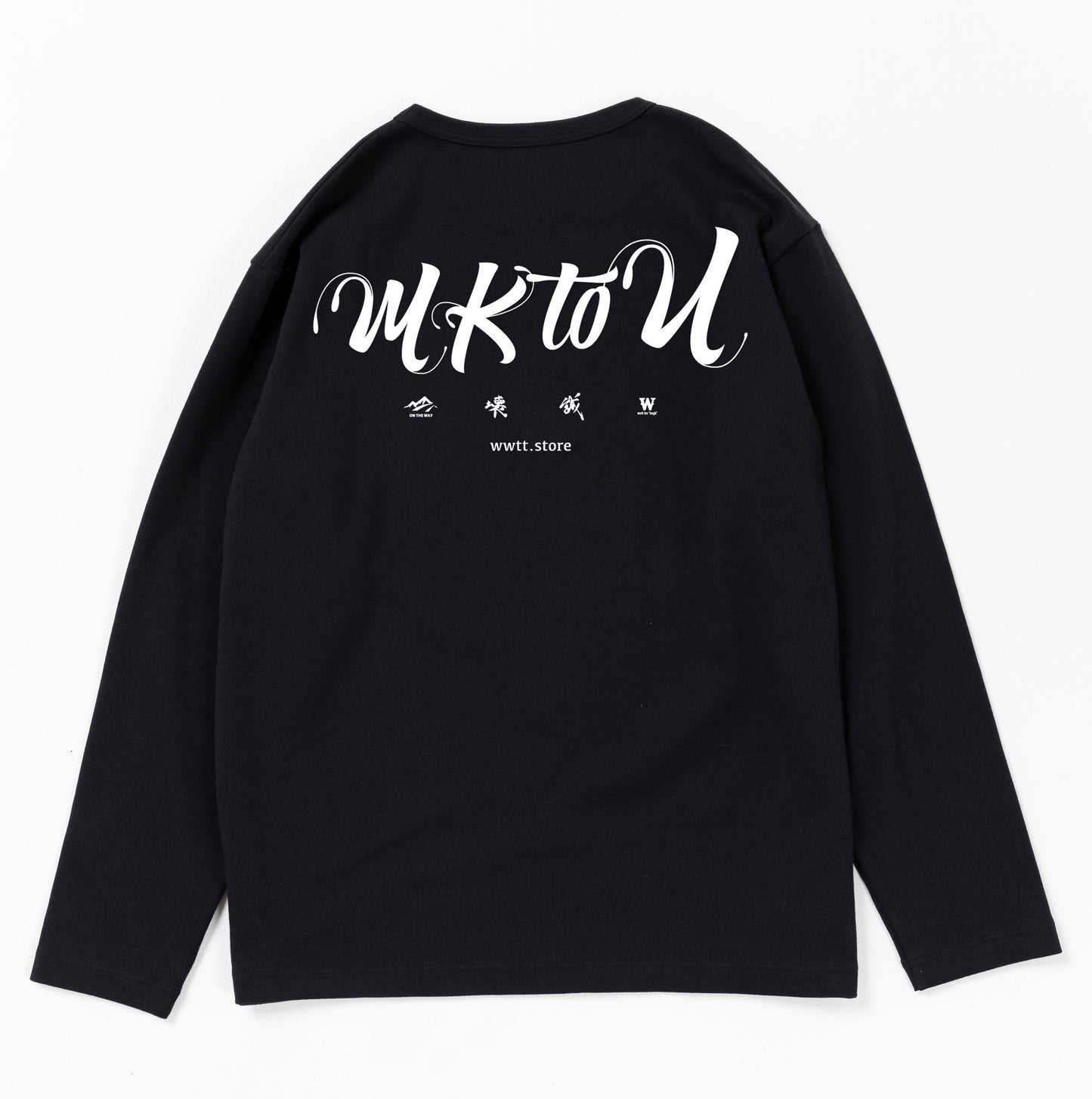 “MKtoU” Long T-shirts「pear」BLACK
