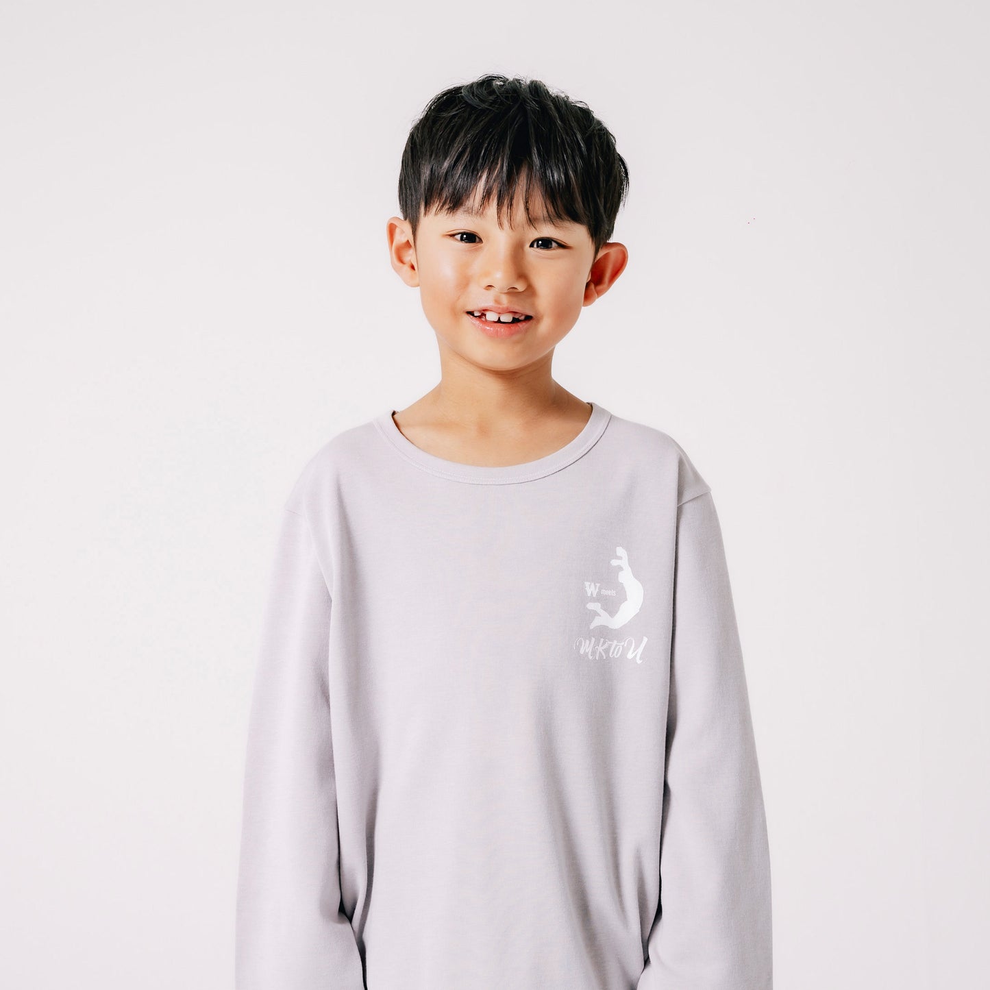 “MKtoU” Kids Long T-shirts「care」4colors