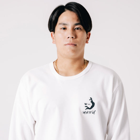 “MKtoU” Long T-shirts「tough」WHITE