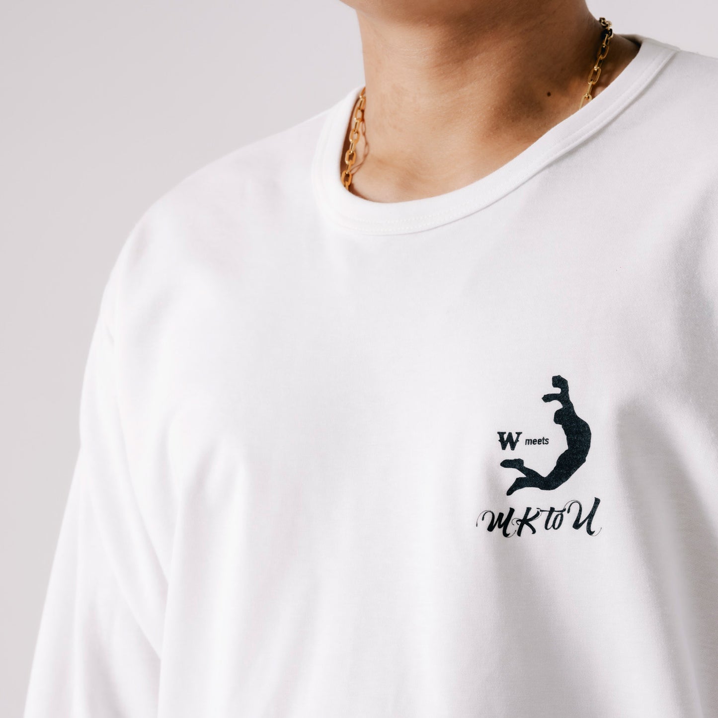 “MKtoU” Long T-shirts「tough」WHITE