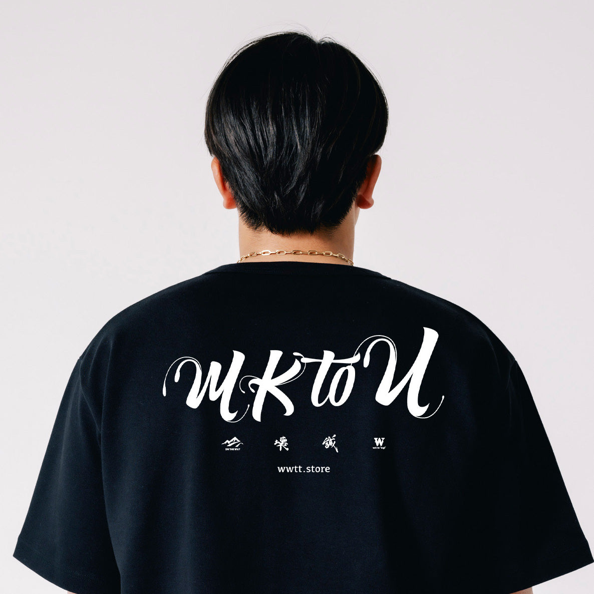 “MKtoU” T-shirts「pear」BLACK