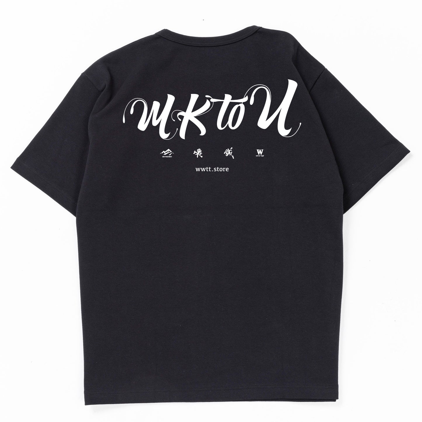 “MKtoU” T-shirts「pear」BLACK